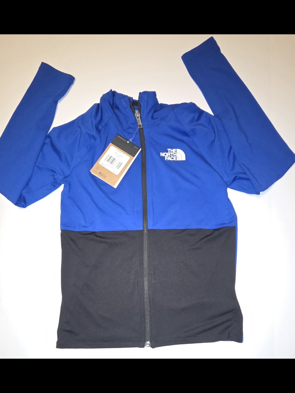 The North Face Kids Blue and Black Lightweight Zip Jacket